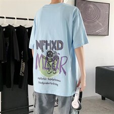 男圆领纯棉T恤宽松短袖T07P30，男装T恤，星座1116-2