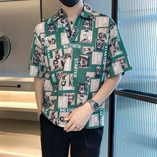 夏季冰丝V领T恤男翻领短袖POLO衫薄款半袖夏装上衣半截袖tC3011，男装T恤，星座1116A-2（原606A-1）