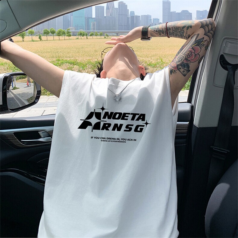 可48小时发货支持抖音得物来样二开240克重磅美式纯棉背心无袖t恤,男装背心/马甲,电商A486