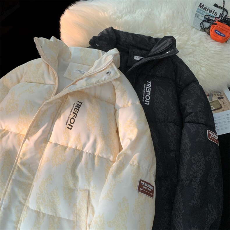 立领棉衣男女印花棉服新款冬装棉袄面包服外套3354-P70控108,男装棉衣,星座207