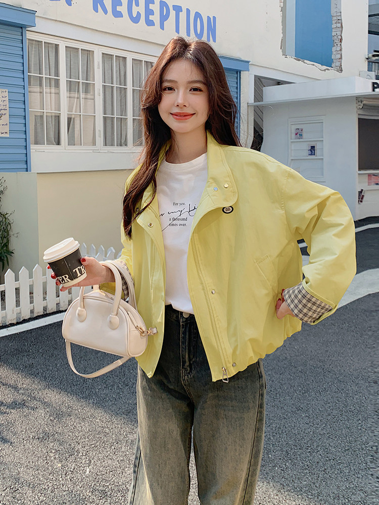 （现货）短款外套女2025早春新款多巴胺穿搭少女上衣,女装短外套,韩蔻秀
