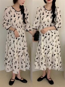 仙气韩版连衣裙～网红上身舒适又美腻,女装连衣裙,zge