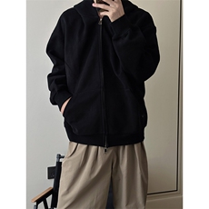 抖音得物高品质二开350克秋冬双头双拉链卫衣开衫外套W74，男装卫衣，电商A486