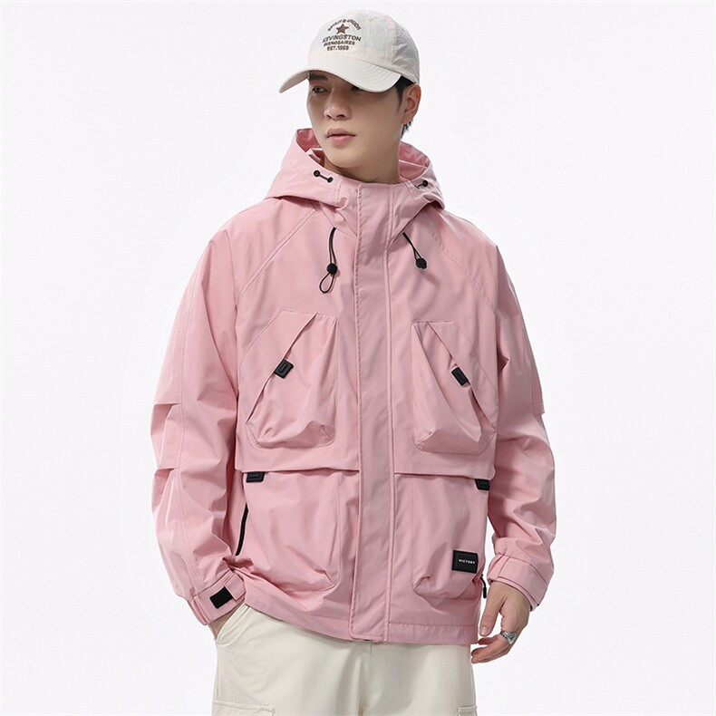 2025春秋季新款登山服男士夹克宽松潮流速干连帽外套F0913-P100,男装夹克,电商D215