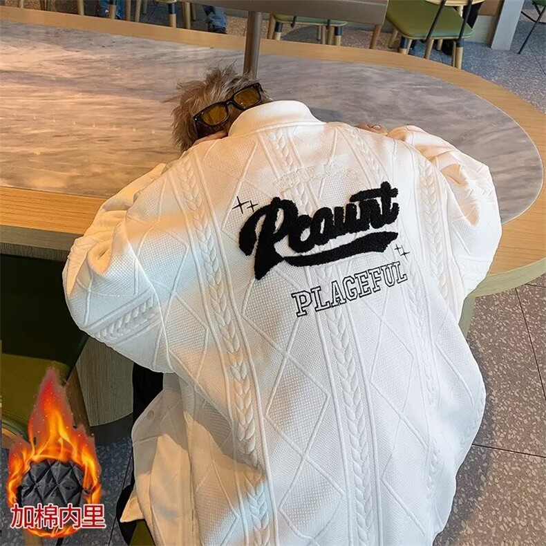 美式复古高街夹克男2024年春秋季新款潮牌宽松棒球服外套，男装夹克，星座716-4