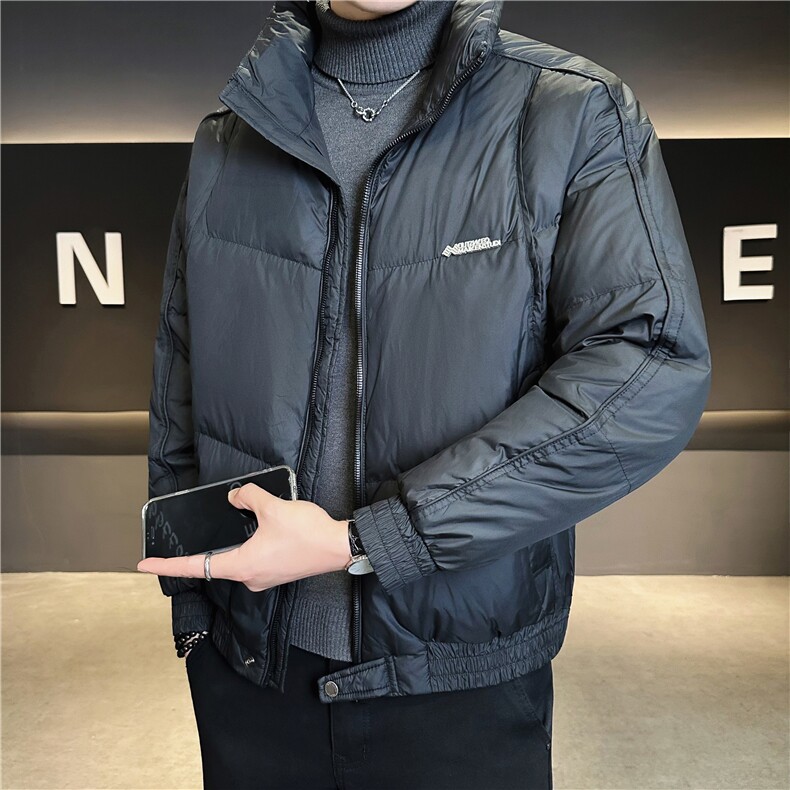 9801-P185-M-3XL标50绒店主风冬季男士休闲立领明线设计羽绒服,男装羽绒服,电商B255