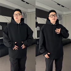 2025春秋美式潮流连帽卫衣男士简约百搭宽松显瘦重磅长袖上衣，男装卫衣，星座1210-1