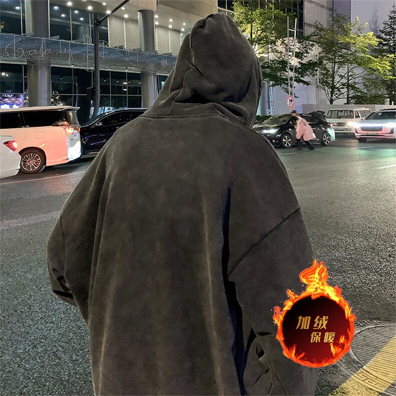 直播品质500克重磅美式做旧水洗卫衣SL1510-常规特P55加绒特P65,男装卫衣,电商A486