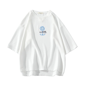 春夏季七分袖t恤男大码五分袖男短袖中袖砖墙挂拍 Q11274-P30图片