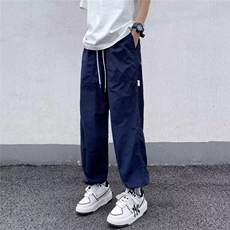 速干休闲裤男韩版潮流纯色日系帅2024夏季新款ins束脚裤K4159-P34，男装休闲裤，星座412-3