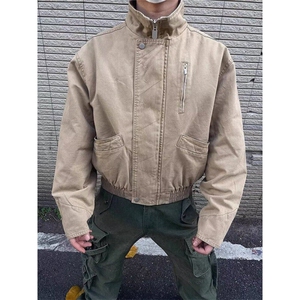 W9267-P95 春季新款高品质美式夹克潮牌复古宽松立领休闲工装外套图片