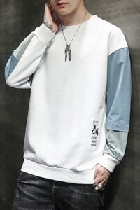 2021春秋季新款潮牌宽松休闲圆领情侣卫衣男DS667T图片