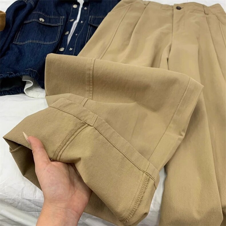 纯棉卡其色阔腿休闲裤ZK0433-特批40,男装休闲裤,星座313A(原308A-2)