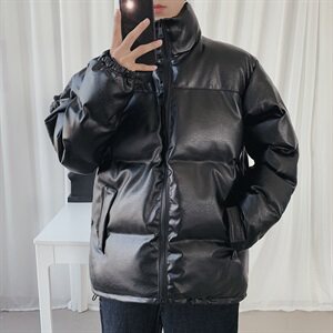棉衣新款皮革亮面pu皮棉0衣备货万件，主推私聊。M711    P90图片