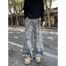 现货！！cleanfit迷彩水洗裤子高街vibe美式复古裤RA716-P55，男装休闲裤，星座1005-6