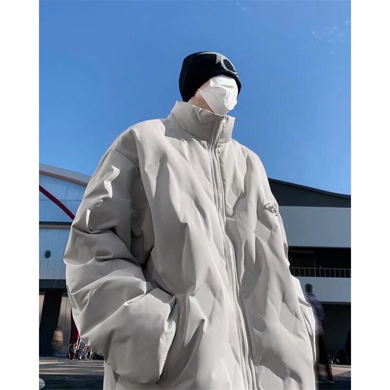 定制面料棉衣男港风半高领棉服男外套男Y173-P95,男装棉衣,星座1109-3