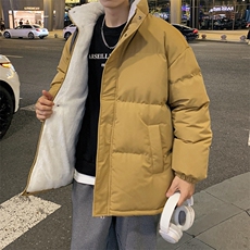 立领羊羔绒棉衣加绒加厚保暖面包服外套男女纯色棉袄M066-特价P56，男装棉衣，电商A007