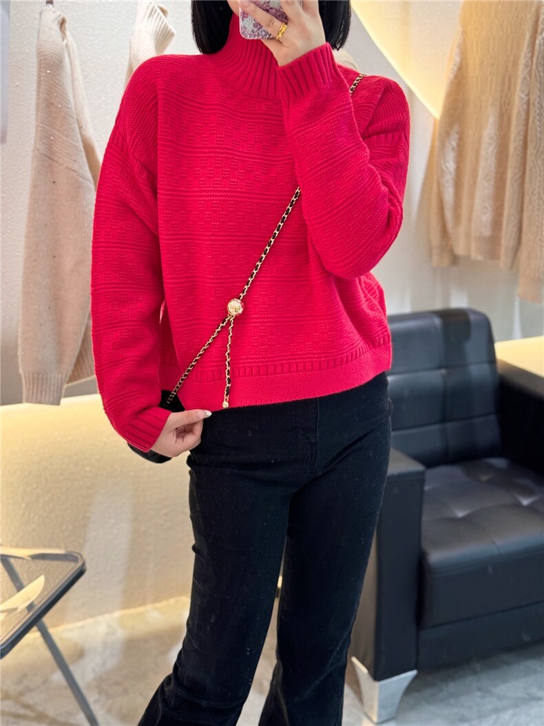 羊绒衫女秋冬新款半高领宽松毛衣百搭时尚针织打底衫,女装羊绒衫,大千羊绒