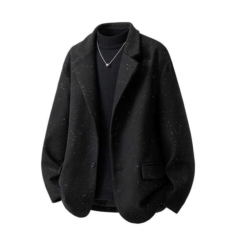 1满天星毛呢西装大码M-5XL加棉大衣聚酯纤维XF78155P118控188，男装西服套装，星座226-2