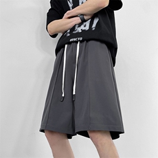 8XL-M特大码中性松紧腰休闲冰丝西装短裤五分裤百搭凉DK1531P28，男装牛仔裤，电商D206-1