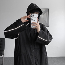 8XL-M特大码防晒衣连帽外套户外皮肤衣反光防晒服FS1601P68控88，男装夹克，电商D206-1