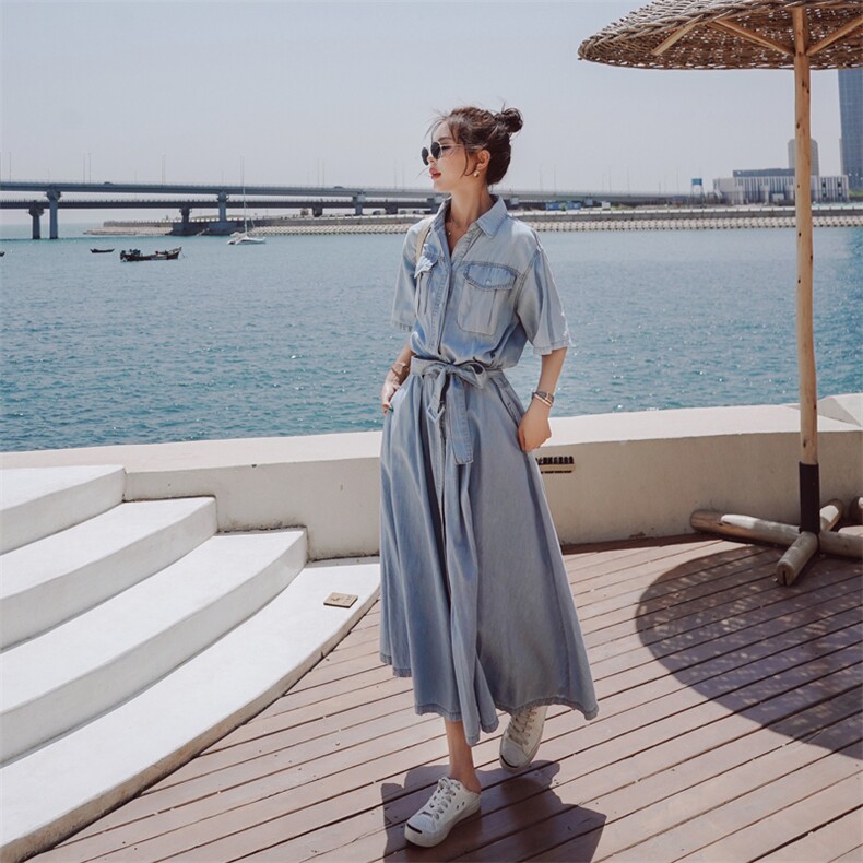 已出货夏季新浅色牛仔（原8605）225-1928（）,女装连衣裙,浙宝225