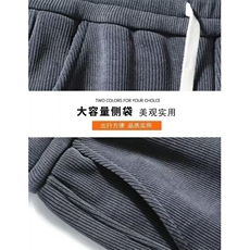 1506-1/KR631/P30运动卫裤男秋冬季加绒加厚灯芯绒哈伦裤子宽松，男装休闲裤，星座1506-1