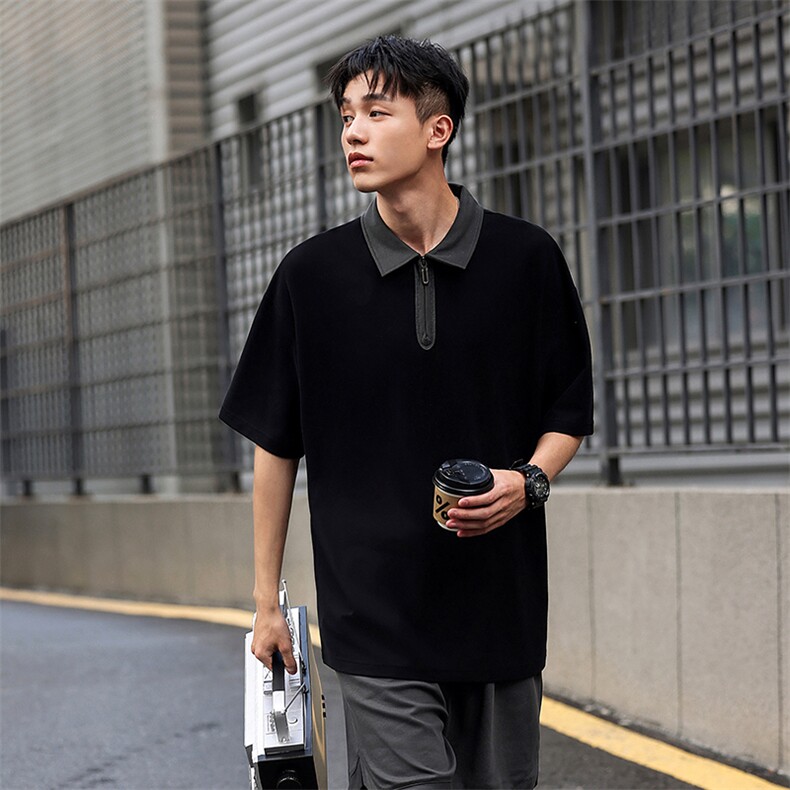 40支 双纱珠地240克 8色S-3XL 65%棉 35聚酯纤维 男女款T恤衬衫图片