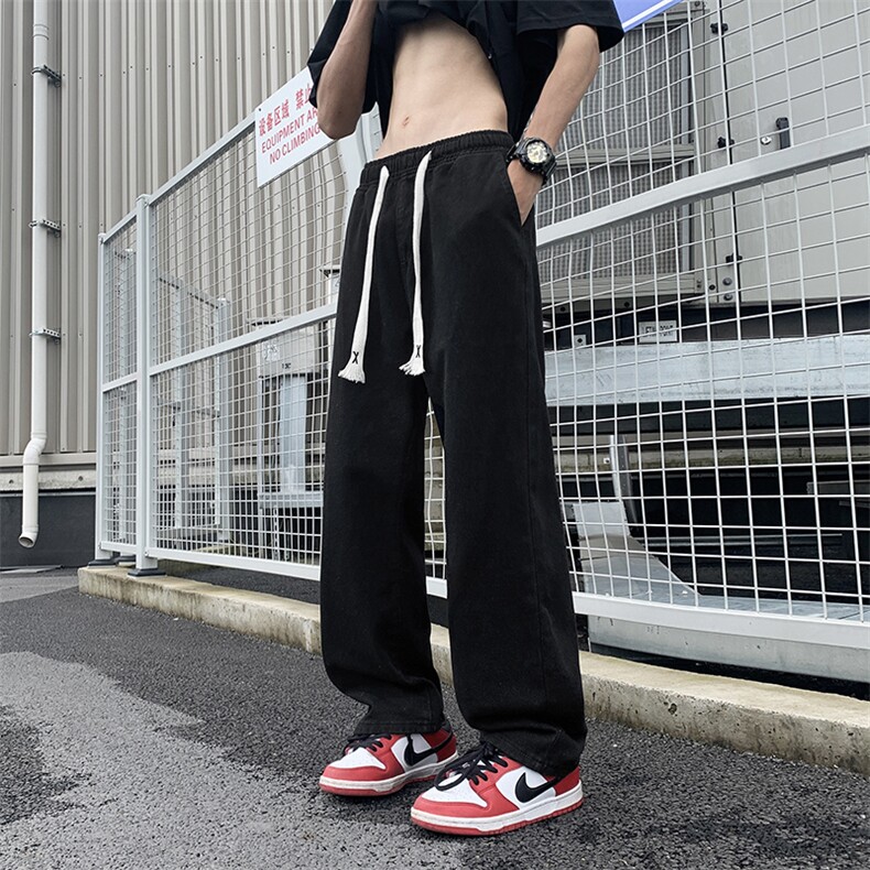 美式街头水洗做牛仔裤男春秋宽松高街vibe长裤子N0508-P30,男装牛仔裤,星座308B-2
