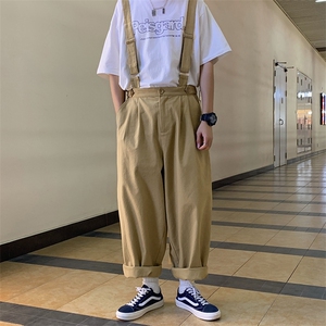2024春美式休闲复古男女背带裤k7195p85,街拍复古元素穿搭图片