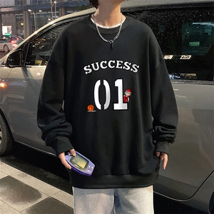 S6205-P28 加绒款-P33 秋季圆领卫衣男大码韩版宽松长袖外套图片