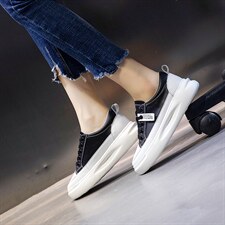 真皮小白鞋2023春季女鞋新款大码厚底女鞋运动女士平底鞋休闲鞋女，女鞋休闲鞋，电商A223