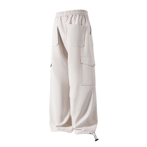 冰丝工装口袋可束脚休闲裤K042立体92%聚酯纤维8%氨纶(S-2XL)TP27图片