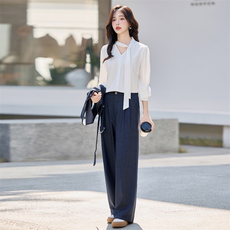 高级感职业马甲套装女2025春季新款超火减龄气质阔腿裤穿搭三件套,女装套装/套裙,韩蔻秀