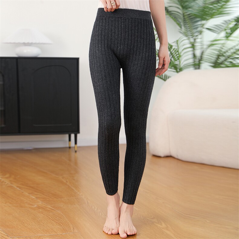 时尚女士紧身裤高腰显瘦保暖打底裤舒适百搭秋冬必备，女装打底裤，飞艺羊绒