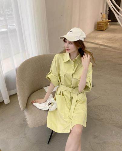 韩版休闲牛仔连衣裙，女装连衣裙，E莎