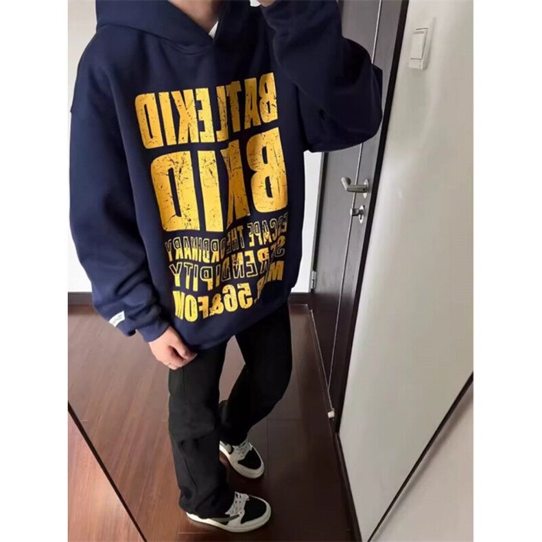 DY8049-P55美式复古字母印花连帽卫衣男早秋潮外套-网图现货,男装卫衣,星座603-2