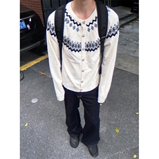 美式费尔岛针织毛衣男女轻奢老钱开衫插肩百搭上衣SW9563，男装针织衫/毛衣，星座516A