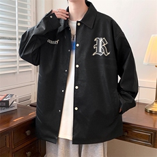 秋装新品个性印花夹克2023潮休闲棒球服外套男女8175-P85控价128，男装夹克，电商A441-1