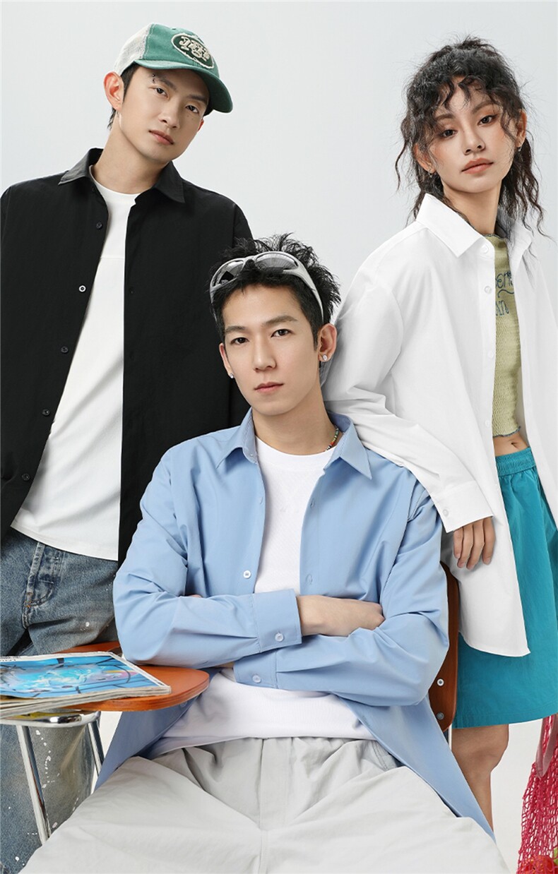 2025年秋季新款百搭男女通款夏季长袖衬衫,针织衫/毛衣,初己品牌服饰全品类供货
