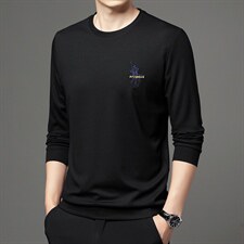I603男式2023秋季新款长袖T恤男韩版商务休闲男装卫衣P43,男装卫衣,电商B360