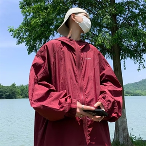 美式防晒衣男式夏季时尚户外轻薄款防紫外线防晒服皮肤外套图片