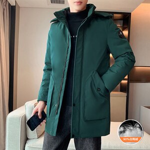 主推90%白鸭绒M-8XL大码中长羽绒服109-2199-P205,浅蓝色棒球帽搭配什么衣服图片