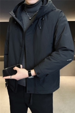 二棉B3538821P1552025黑冬季新款保暖夹克棉衣冲锋衣加厚外套，男装夹克，电商B353