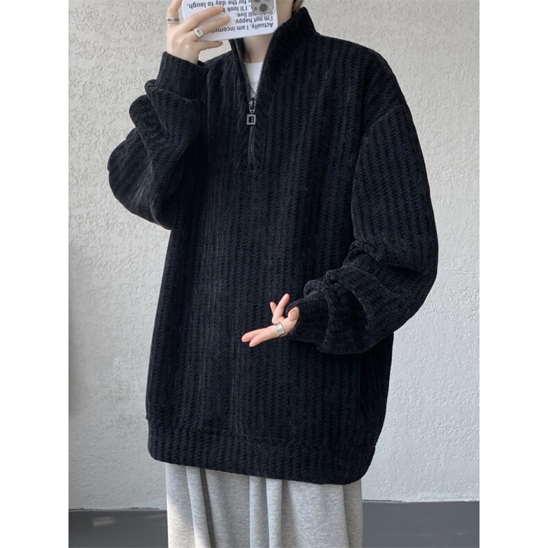 1506/QE760/P41雪尼尔半拉链卫衣,男装卫衣,星座1506