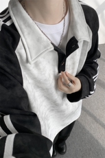 WY10162-特P45控88撞色拼接大码百搭宽松卫衣男，男装卫衣，电商A059