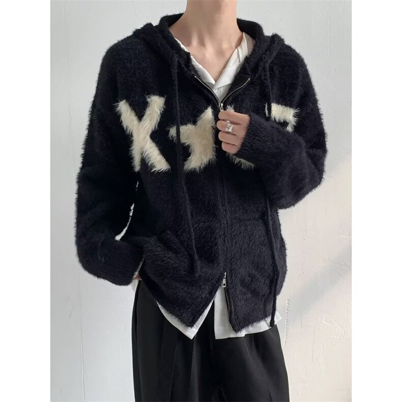 ins慵懒日系新款开衫毛衣百搭简约文艺原宿M819-P55,男装针织衫/毛衣,星座1109-4