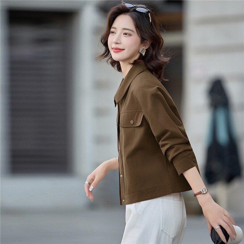 现货秒发2025秋冬新款韩版时尚学院风休闲宽松外套百搭女短外套,女装短外套,铭街依杨
