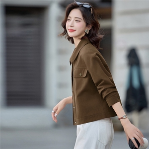 现货秒发2025秋冬新款韩版时尚学院风休闲宽松外套百搭女短外套图片