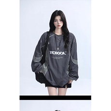 5337-P60春秋季韩版新款圆领宽松卫衣上衣，女装卫衣/绒衫，星座617A-2